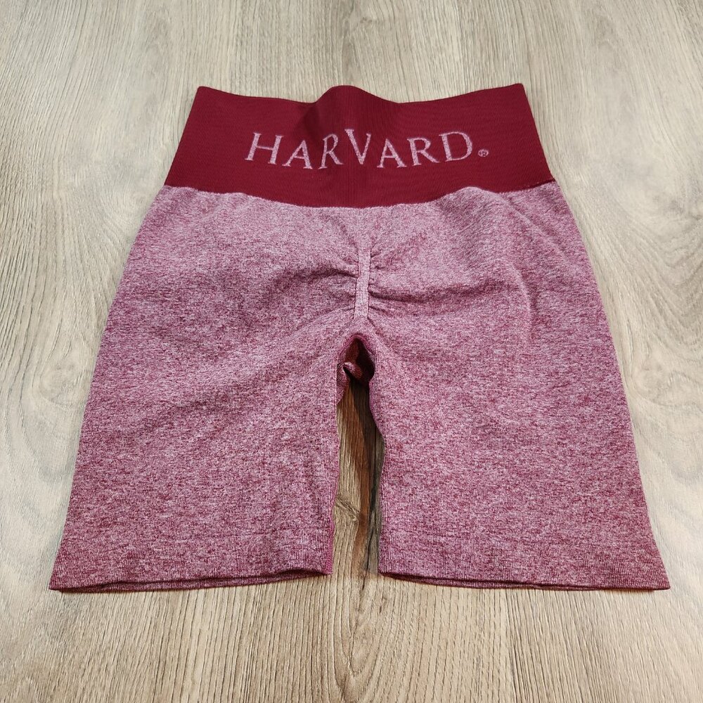 Harvard University Biker Shorts High-Waisted Compression Breathable Size Medium - Picture 2 of 7